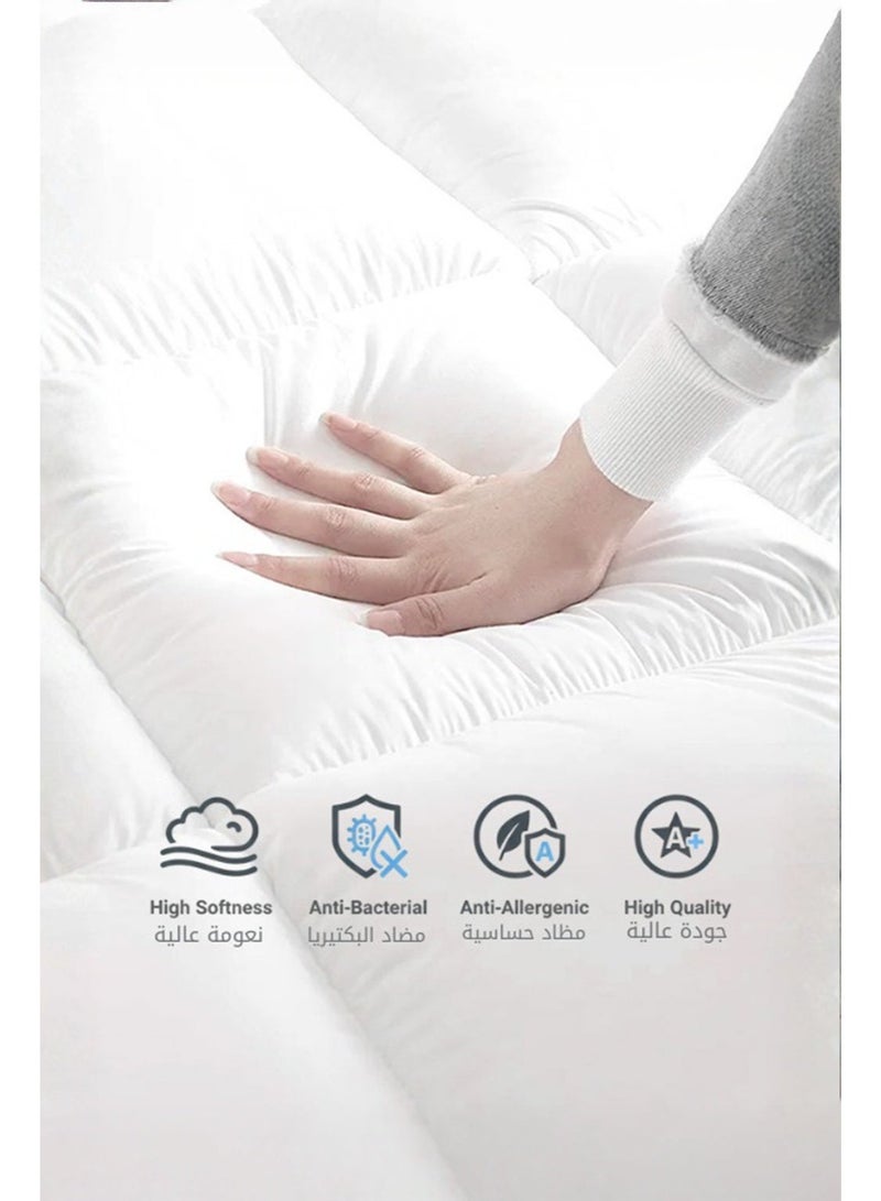 SleepLand 100% Cotton Hotel Mattress Topper 200x200 cm - Image 5